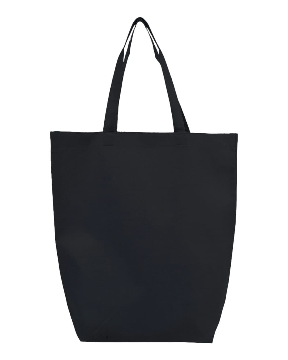 Q-Tees Q1251 Non-Woven Gusset Bottom Tote — Black