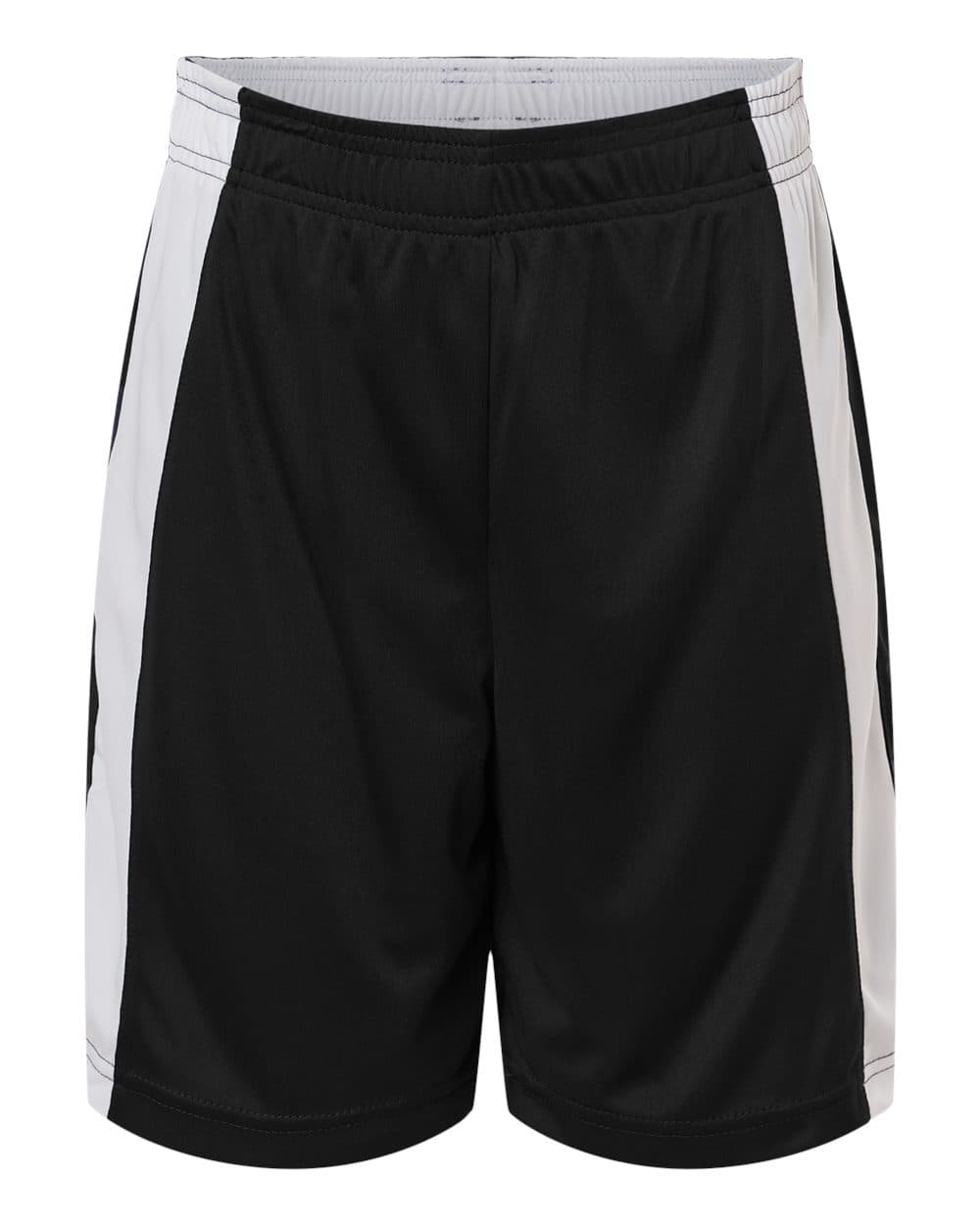 Team 365 TT115BY Youth Zone Performance Reversible Shorts — Black/ White