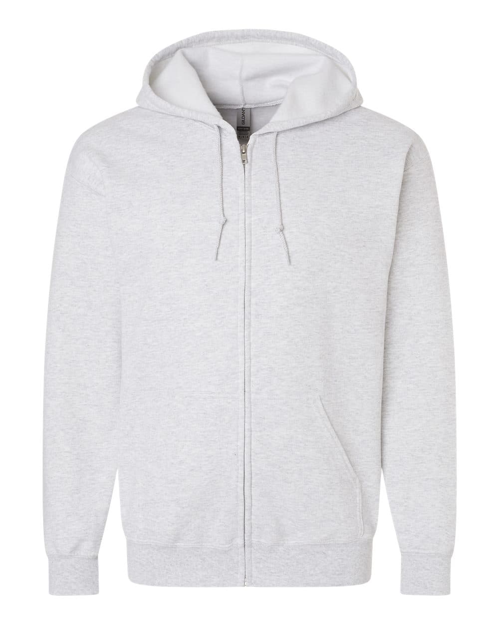 Gildan 18600 Unisex Heavy Blend™ Full-Zip Hooded Sweatshirt — Ash