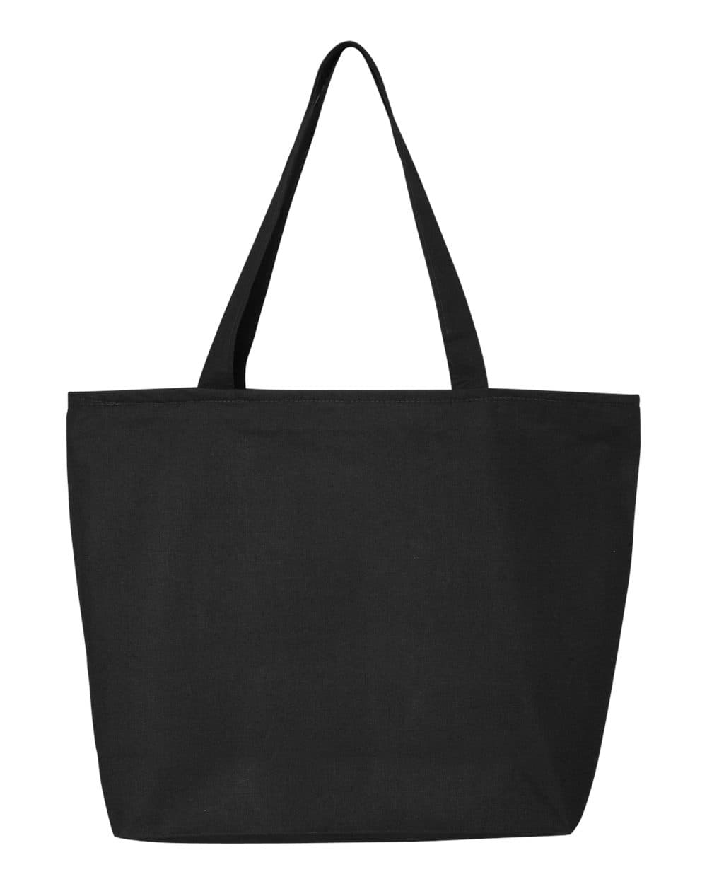 Q-Tees Q611 25L Zippered Tote — Black