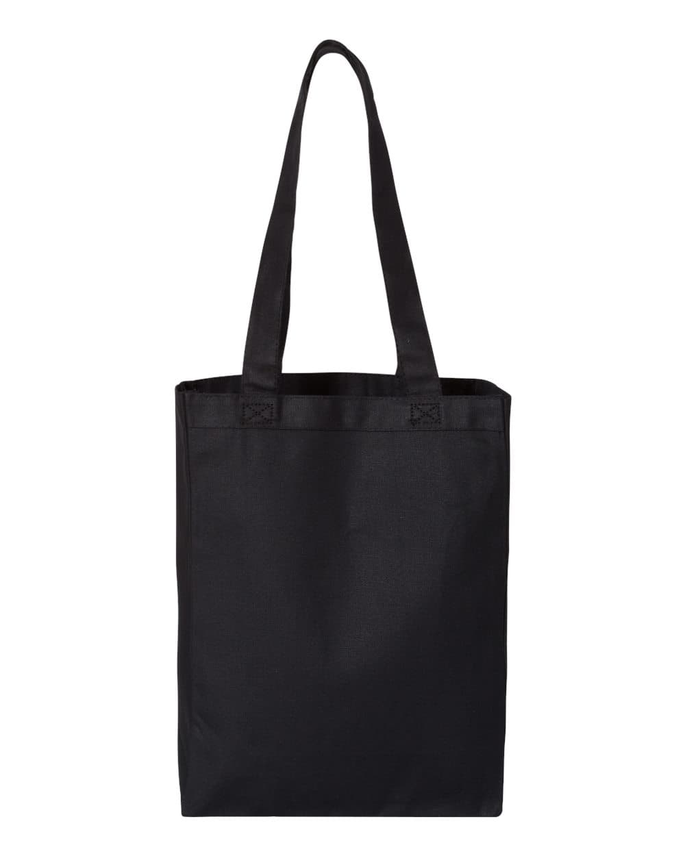 Q-Tees Q1000 12L Gussetted Shopping Bag — Black