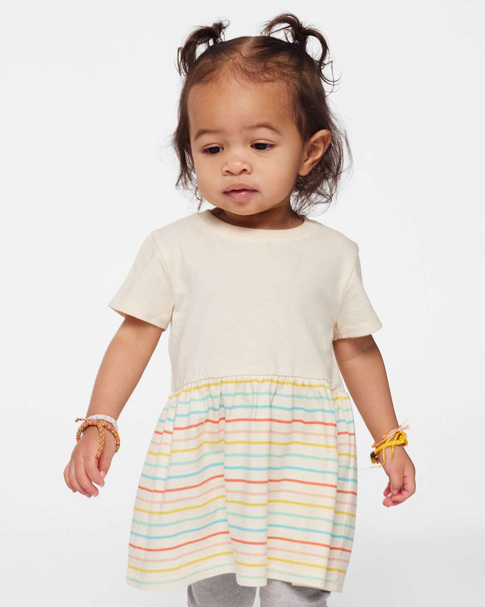 Rabbit Skins 5330 Infant Fine Jersey Dress — Mauvelous/ Mauvelous Spot