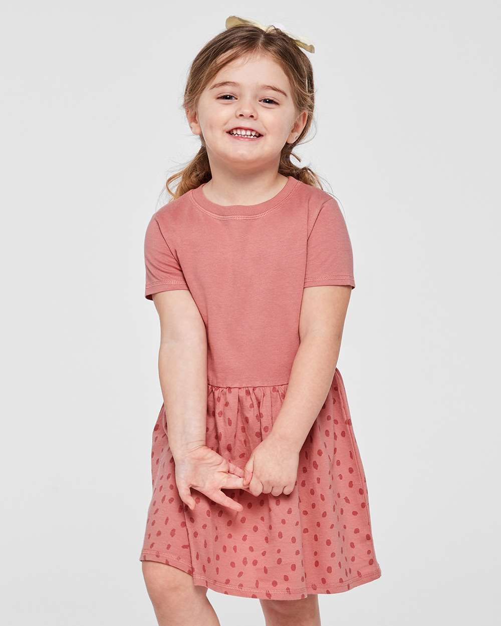 Rabbit Skins 5333 Toddler Fine Jersey Dress — Mauvelous/ Mauvelous Spot