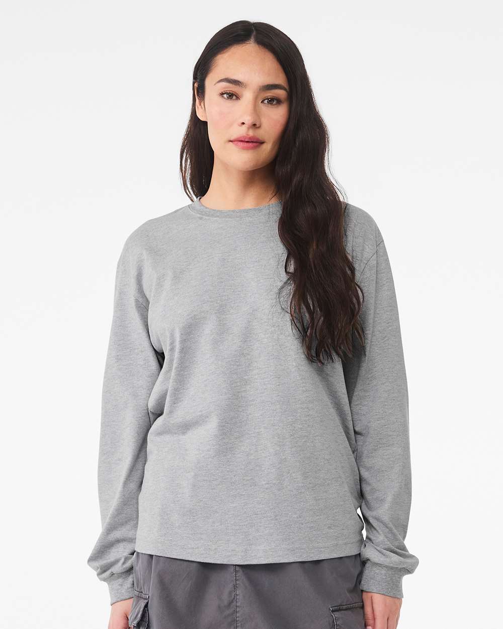 BELLA + CANVAS 3511 6 oz. Heavyweight Long Sleeve Tee — Athletic Heather