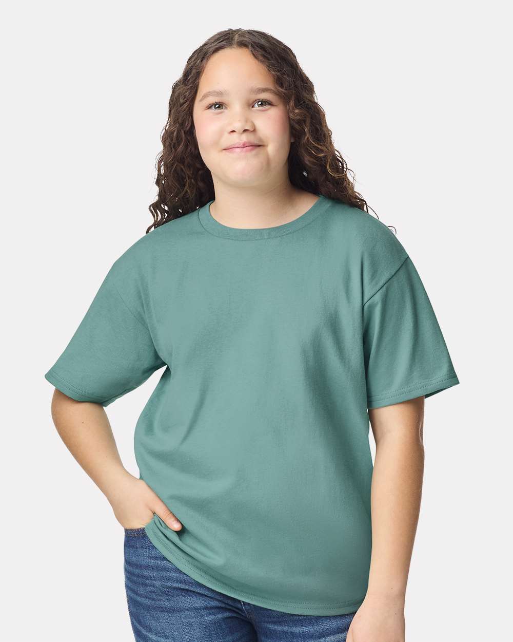 Gildan 5000B Youth Heavy Cotton™ T-Shirt — Aquatic