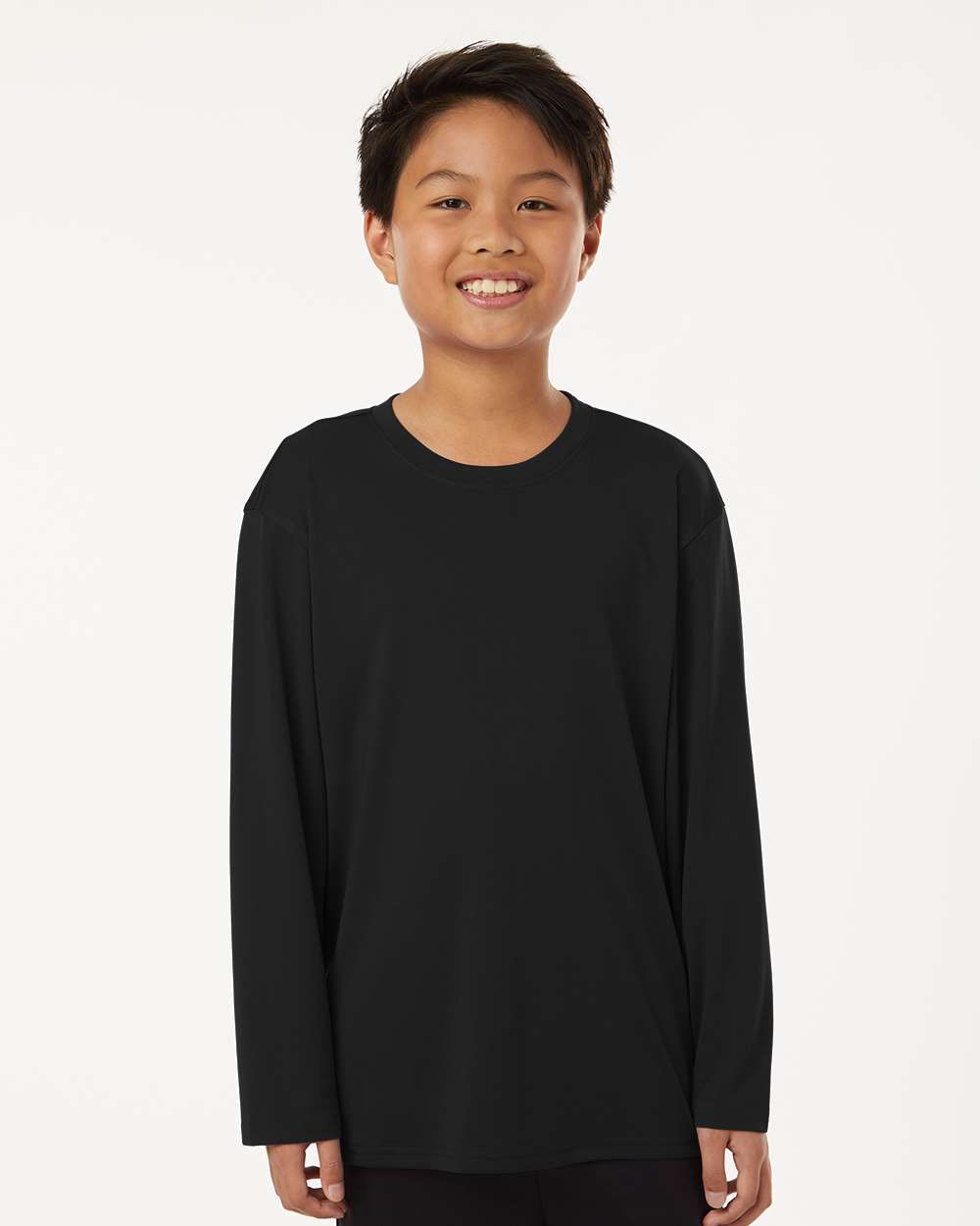 AllPro 48400Y Youth Pro-Lock Performance Long Sleeve T-Shirt — Black
