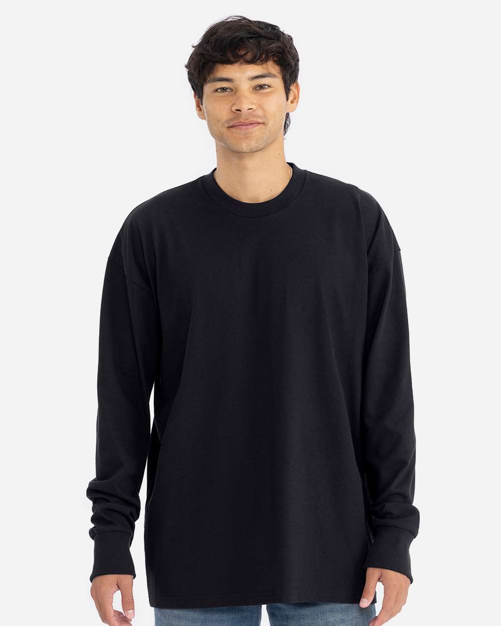 Next Level 7211 Unisex Heavyweight Long Sleeve T-Shirt — Black