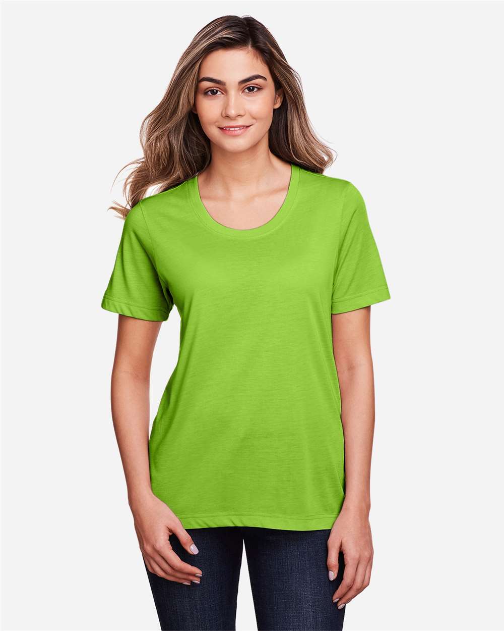 CORE365 CE111W Women’s Fusion ChromaSoft™ Performance T-Shirt — Acid Green