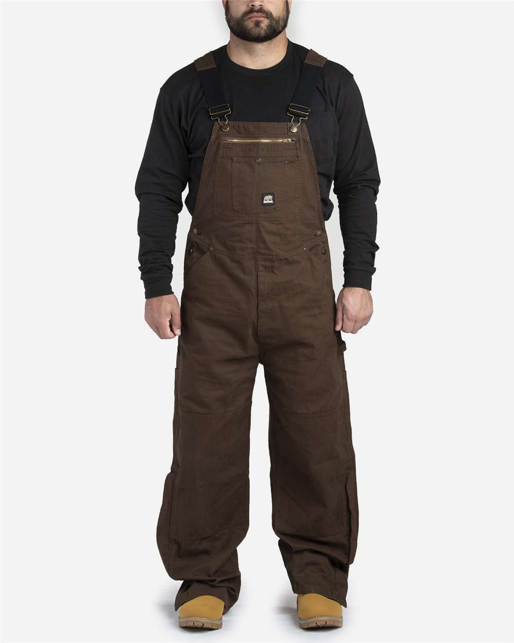 Berne Apparel B1068 Men’s Acre Unlined Washed Bib Overall — Bark_32