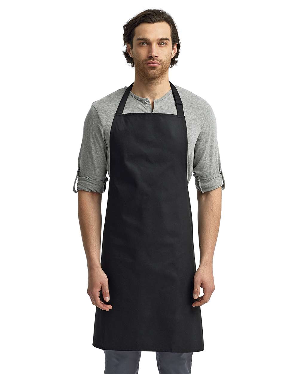 Artisan Collection by Reprime RP150 Recycled Bib Apron — Black