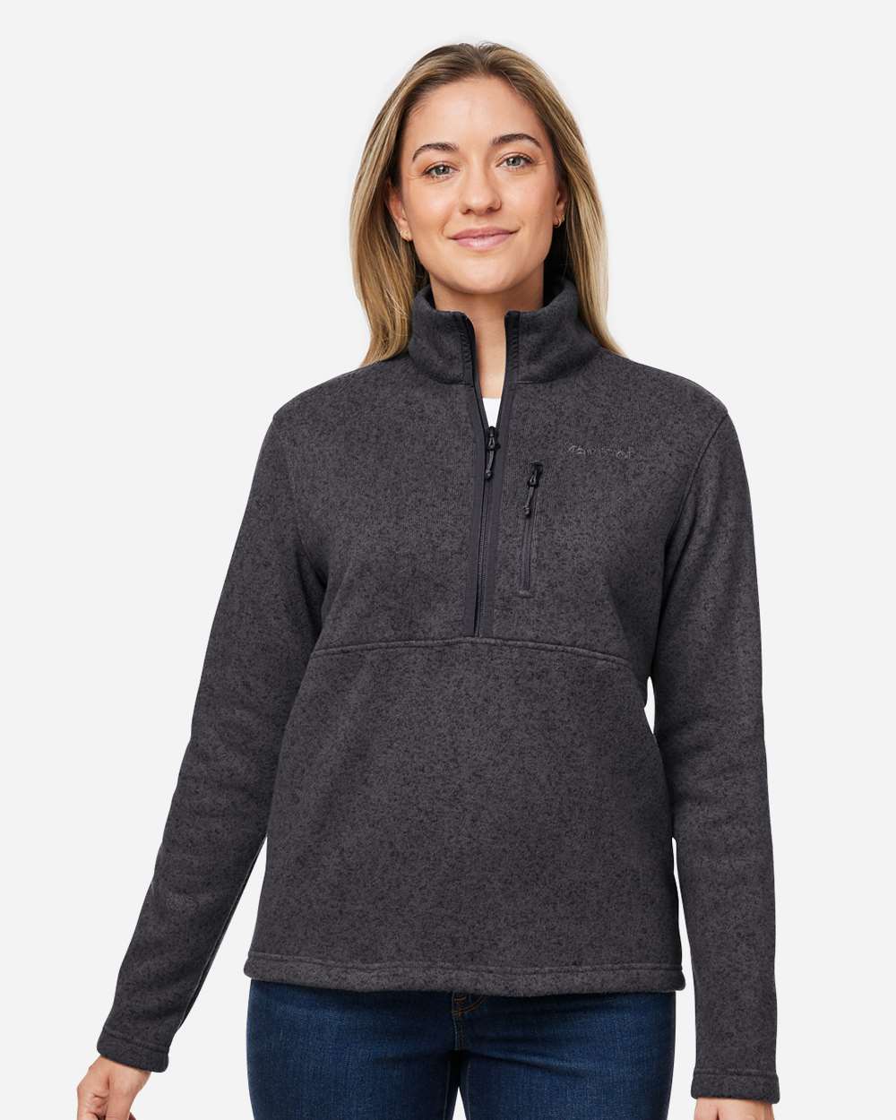 Marmot M16248 Women’s Drop Line Half-Zip Jacket — Black Heather