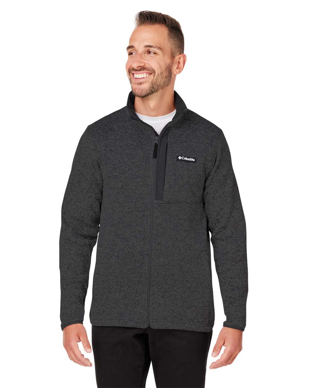 Columbia 209773 Men’s Sweater Weather™ Full-Zip Jacket — Black Heather
