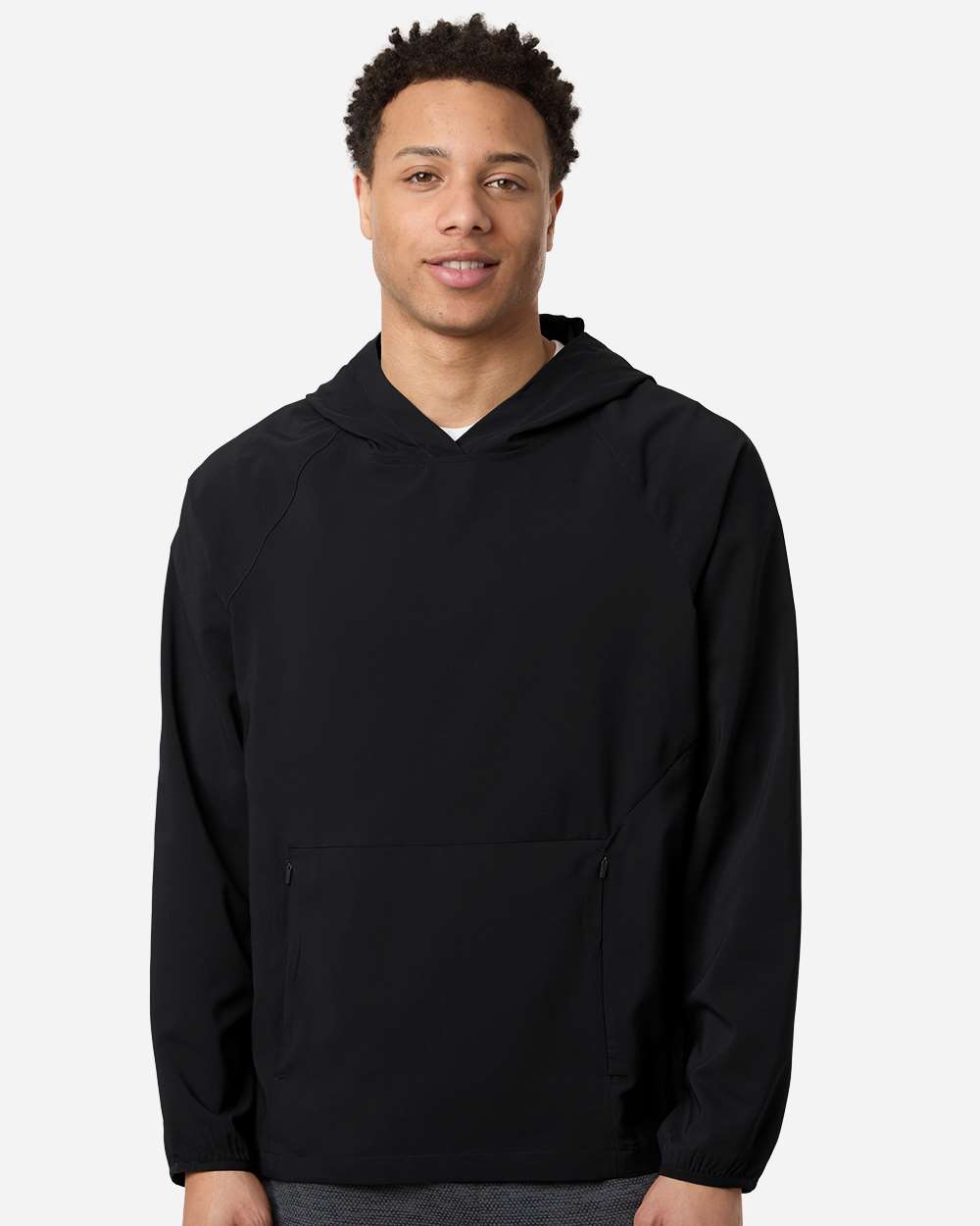 CORE365 CE520L Men’s UltraUVP Shoreline Long Sleeve Hooded Pullover — Black