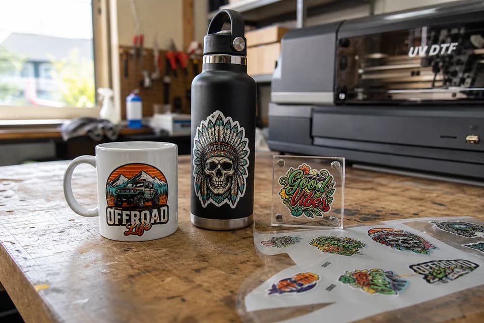 UV DTF Transfers, Stickers & Decals for Hard Goods in Canada