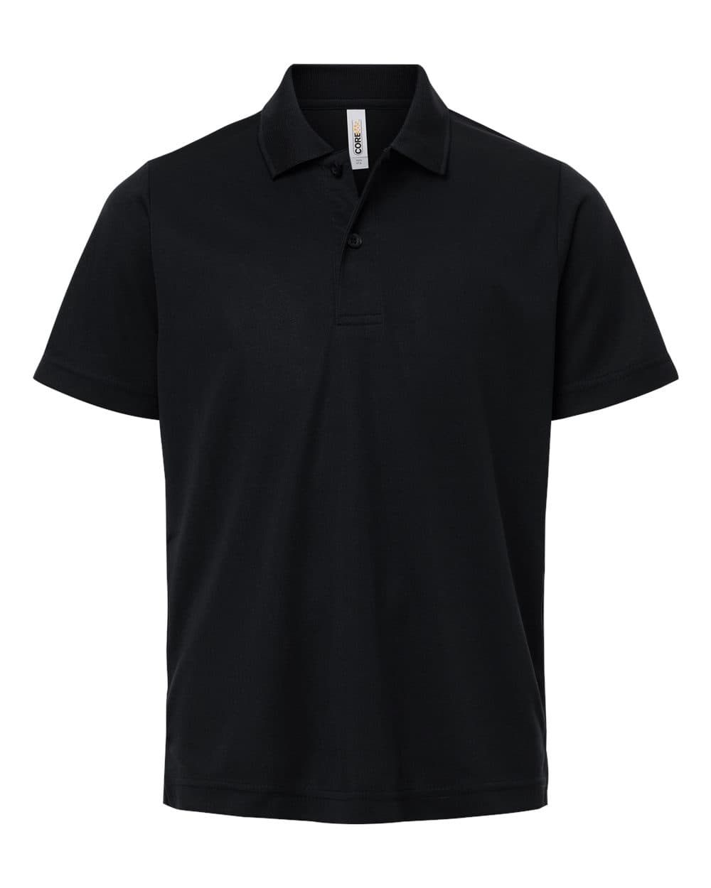 CORE365 CE108Y Youth Nova Performance Pique Polo — Black