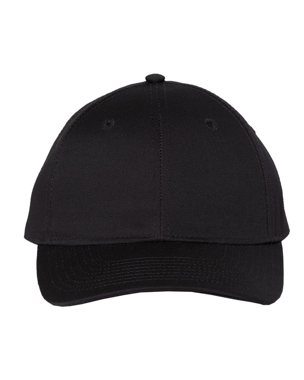 Valucap VC100 Lightweight Twill Cap — Black