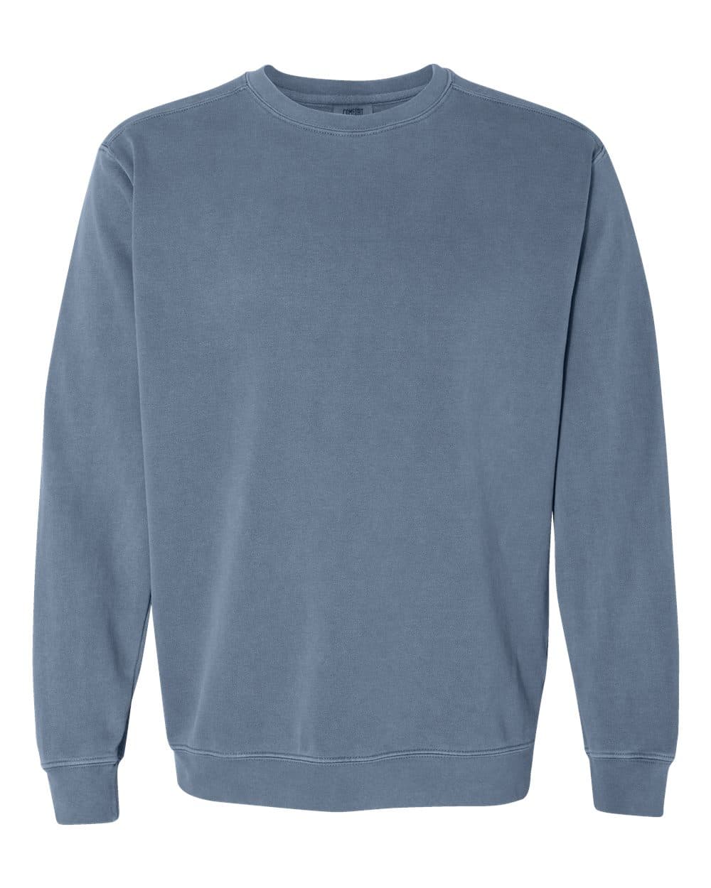 Comfort Colors 1566 Unisex Garment-Dyed Crewneck Sweatshirt — Blue Jean