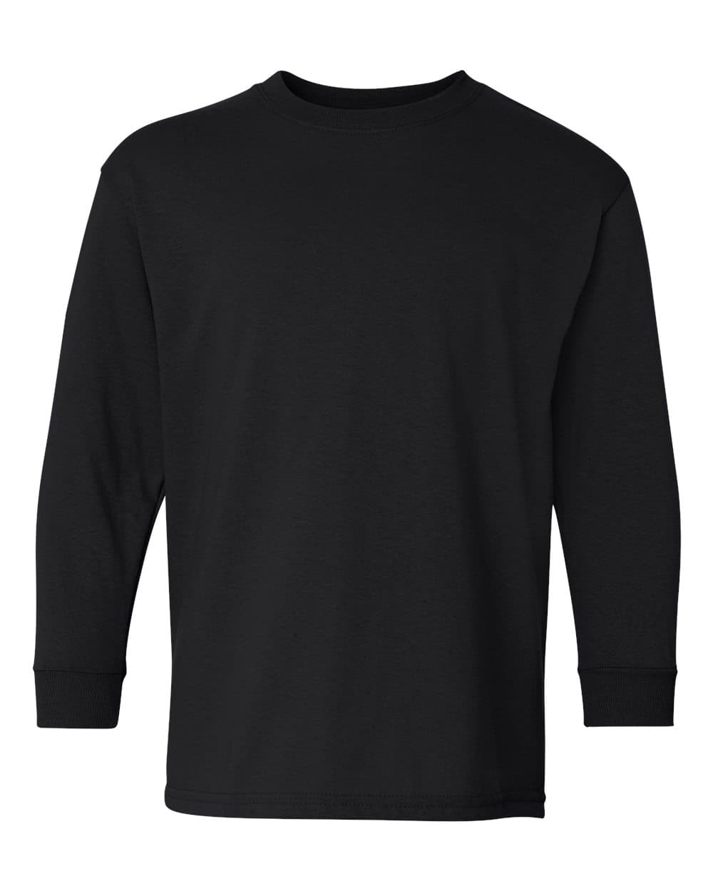 Gildan 5400B Youth Heavy Cotton™ Long Sleeve T-Shirt — Black