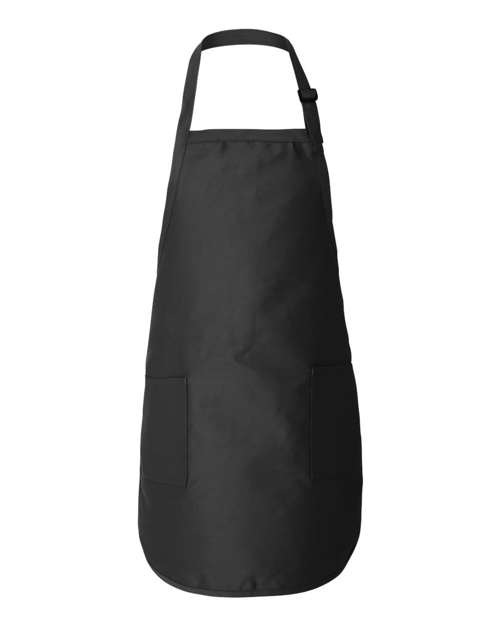 Q-Tees Q4350 Full-Length Apron with Pockets — Black