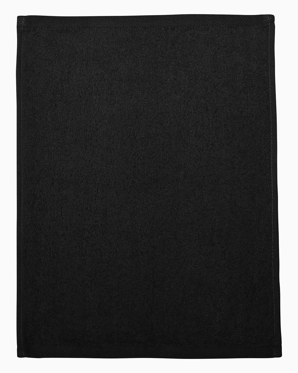 Q-Tees T600 Hemmed Fingertip Towel — Black