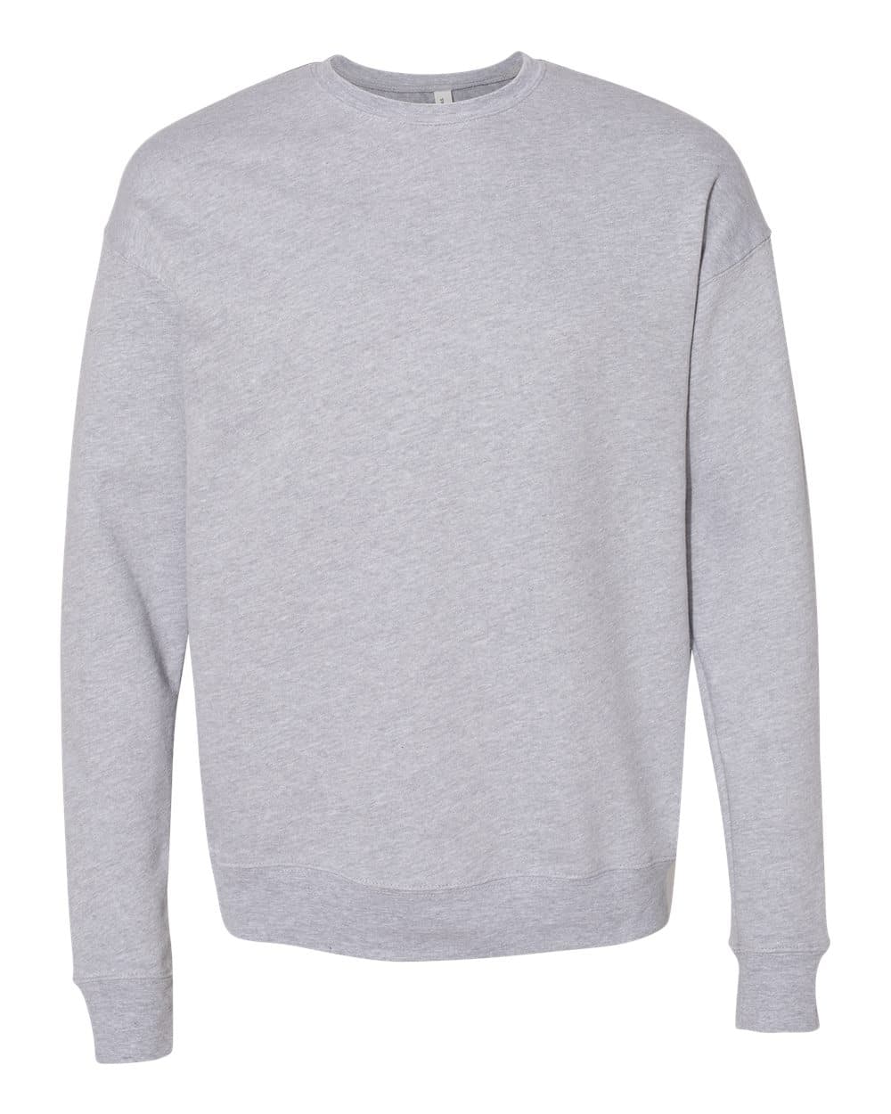 BELLA + CANVAS 3945 Unisex Sponge Fleece Drop Shoulder Crewneck Sweatshirt — Athletic Heather