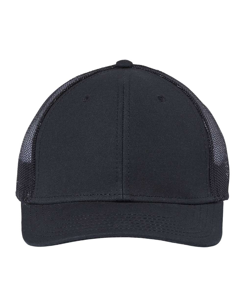 Atlantis Headwear RETH Sustainable Recy Three Trucker Cap — Black/ Black