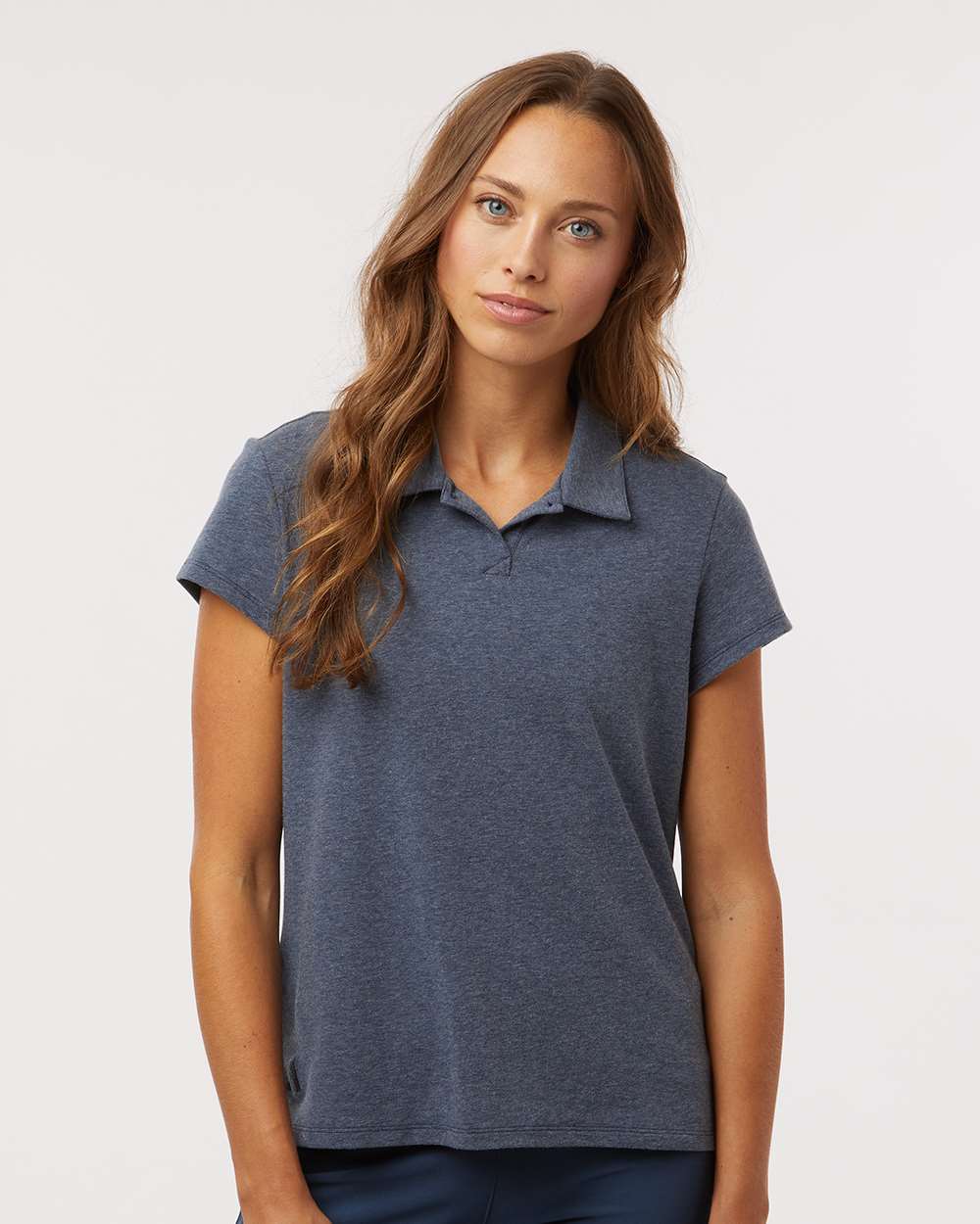 Adidas A690 Women’s Blended Polo — Collegiate Navy Melange
