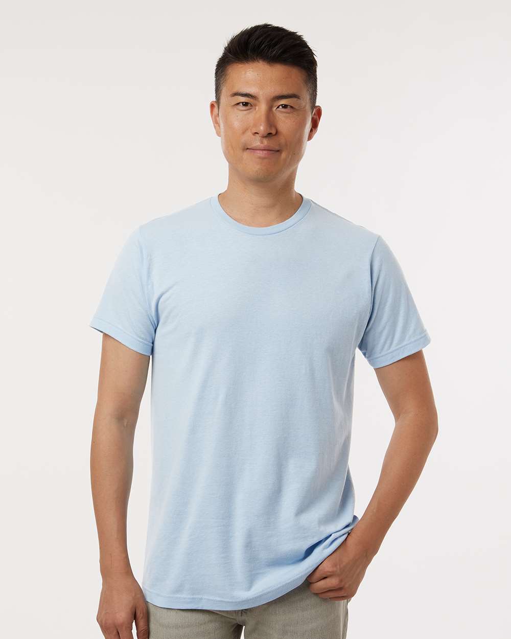 M&O 4502 Fine Jersey T-Shirt — Baby Blue