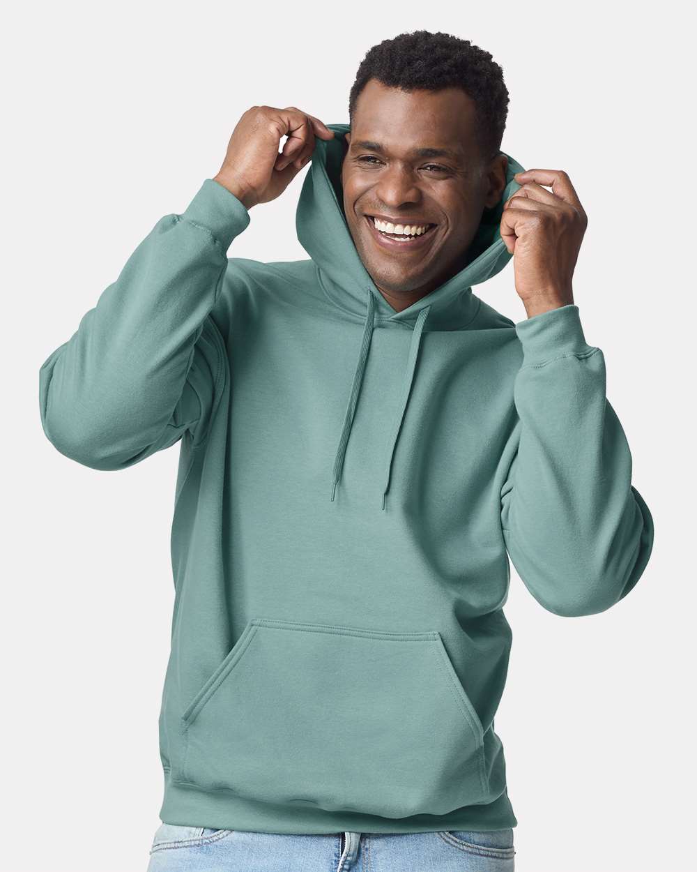 Gildan SF500 Unisex Softstyle® Midweight Hooded Sweatshirt — Aquatic