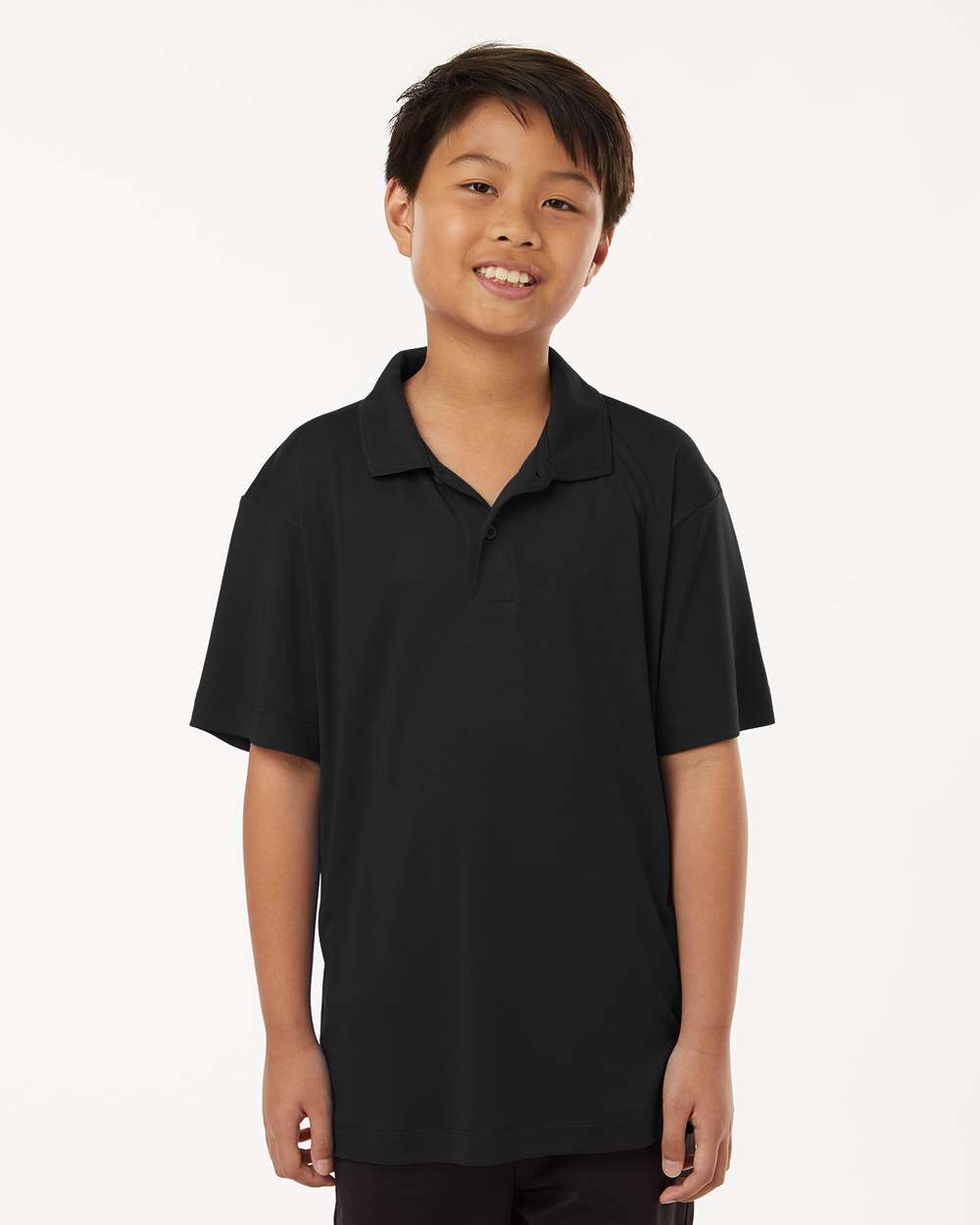 AllPro 41800Y Youth Pro-Lock Performance Polo — Black