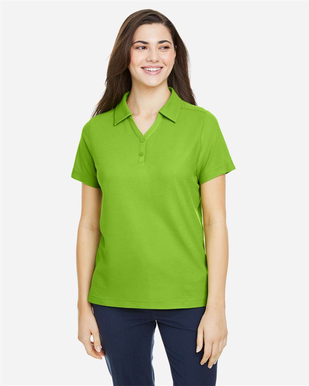CORE365 CE112W Women’s Fusion ChromaSoft™ Pique Polo — Acid Green