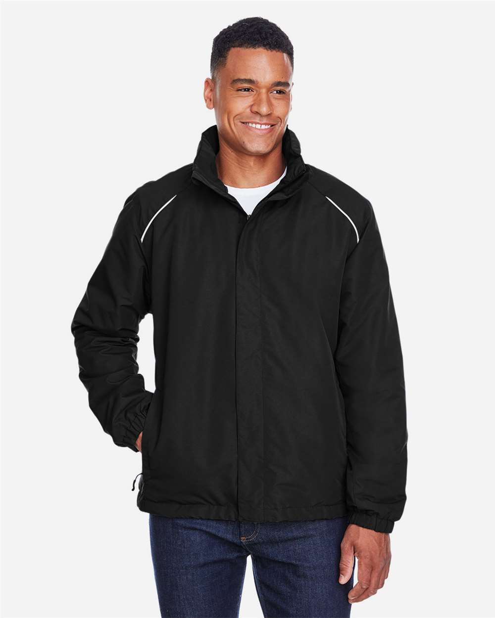 CORE365 88224 Men’s Profile Fleece-Lined All-Season Jacket — Black