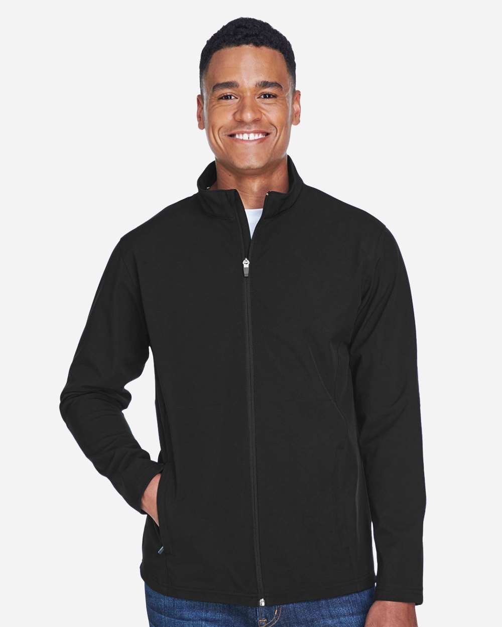 Team 365 TT80 Men’s Leader Soft Shell Jacket — Black