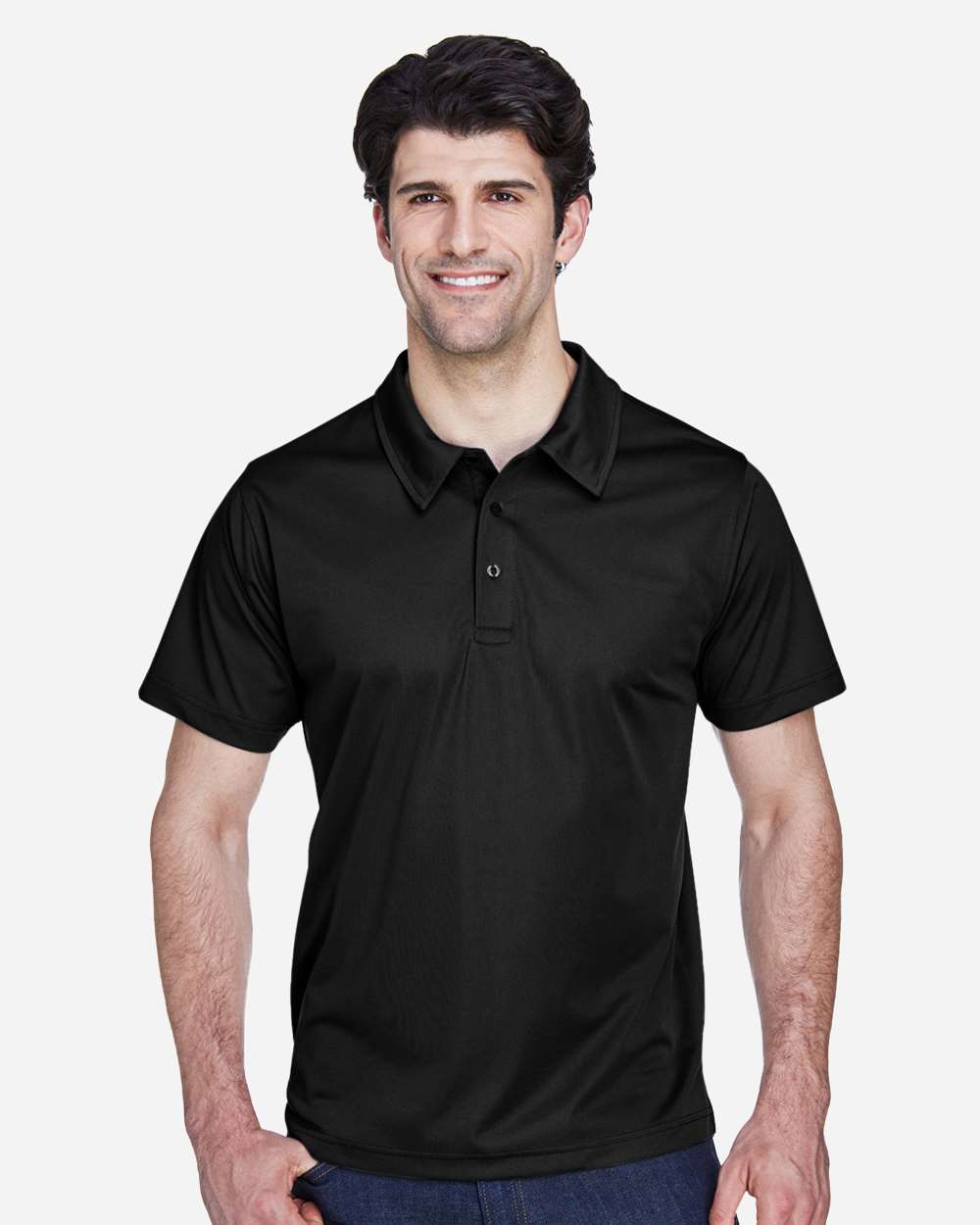 Team 365 TT21 Men’s Command Snag Protection Polo — Black