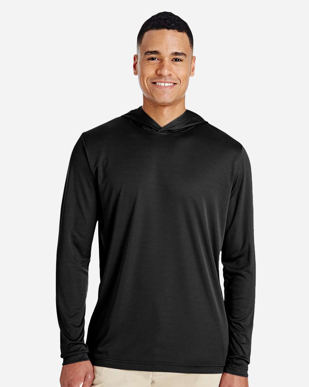 Team 365 TT41 Men’s Zone Performance Hooded T-Shirt — Black