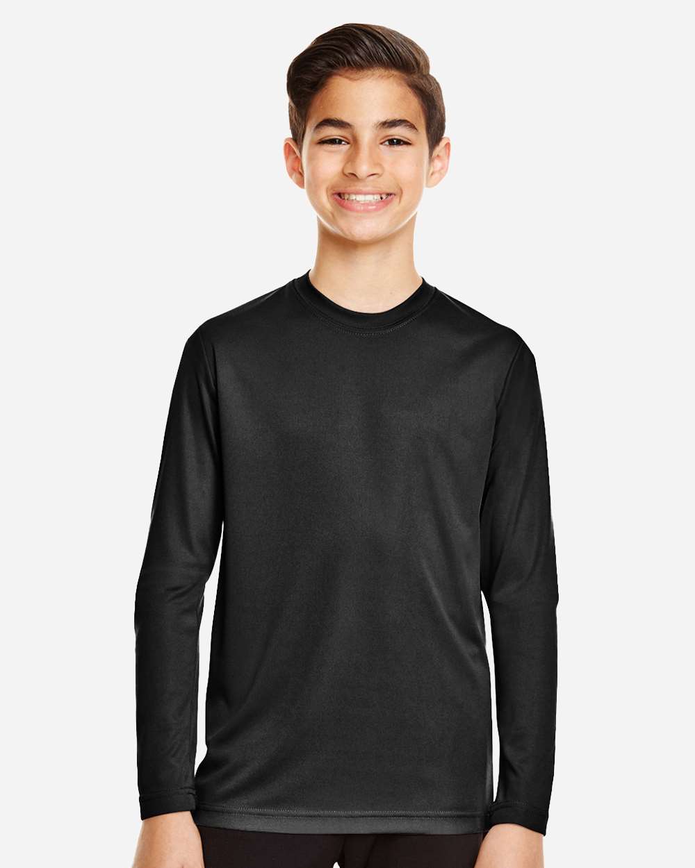 Team 365 TT11YL Youth Zone Performance Long Sleeve T-Shirt — Black