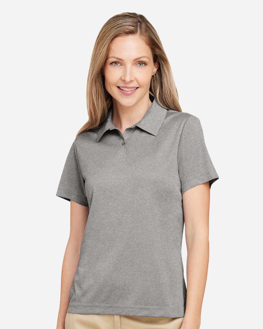 Team 365 TT51HW Women’s Zone Sonic Heather Performance Polo — Athletic Heather