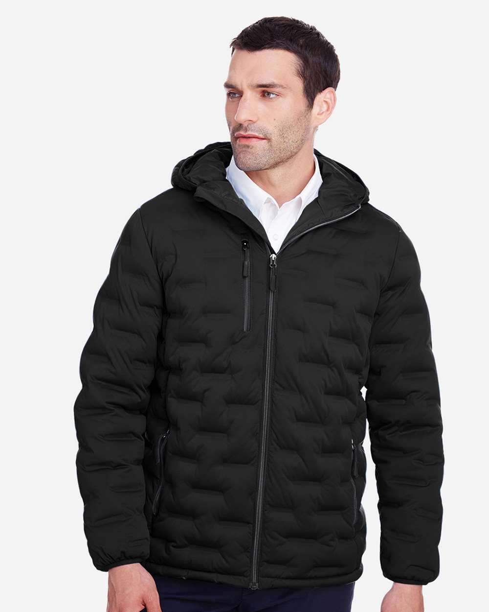 North End NE708 Men’s UTK SubDown Loft Puffer Jacket — Black/ Carbon