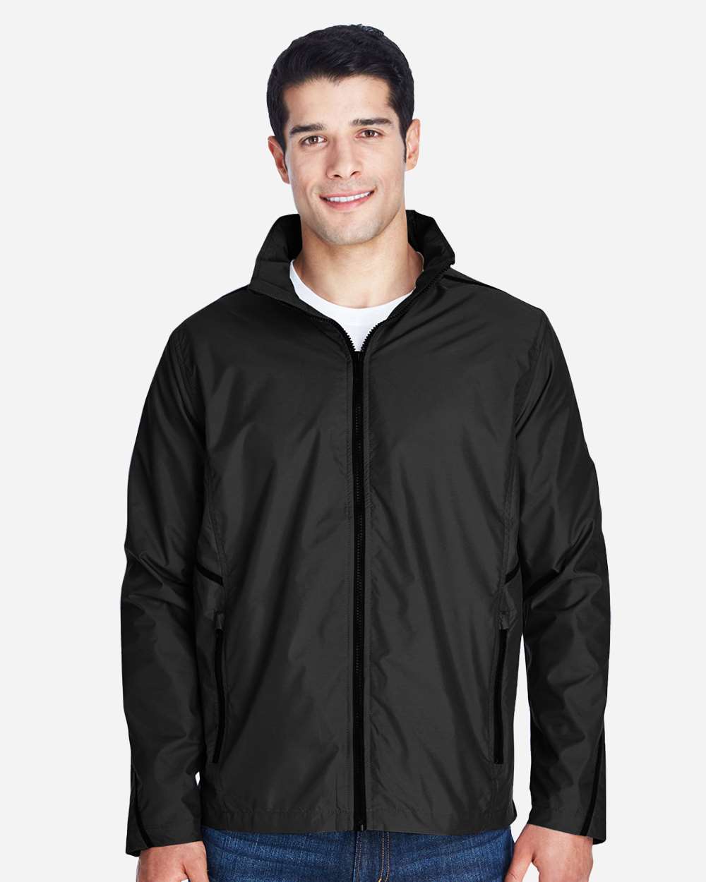 Team 365 TT70 Unisex Conquest Jacket with Mesh Lining — Black