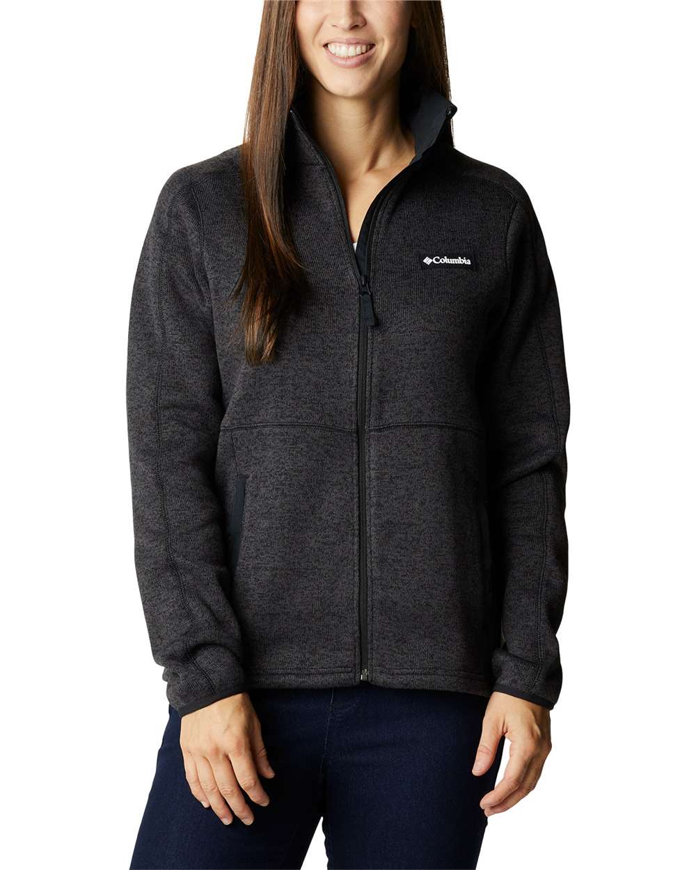 Columbia 208572 Women’s Sweater Weather™ II Full-Zip Jacket — Black Heather