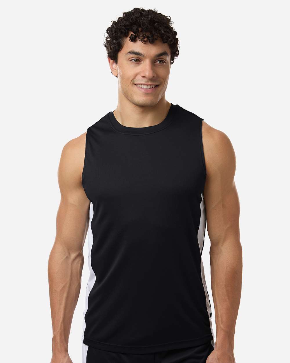 Team 365 TT115 Unisex Zone Performance Reversible Jersey — Black/ White