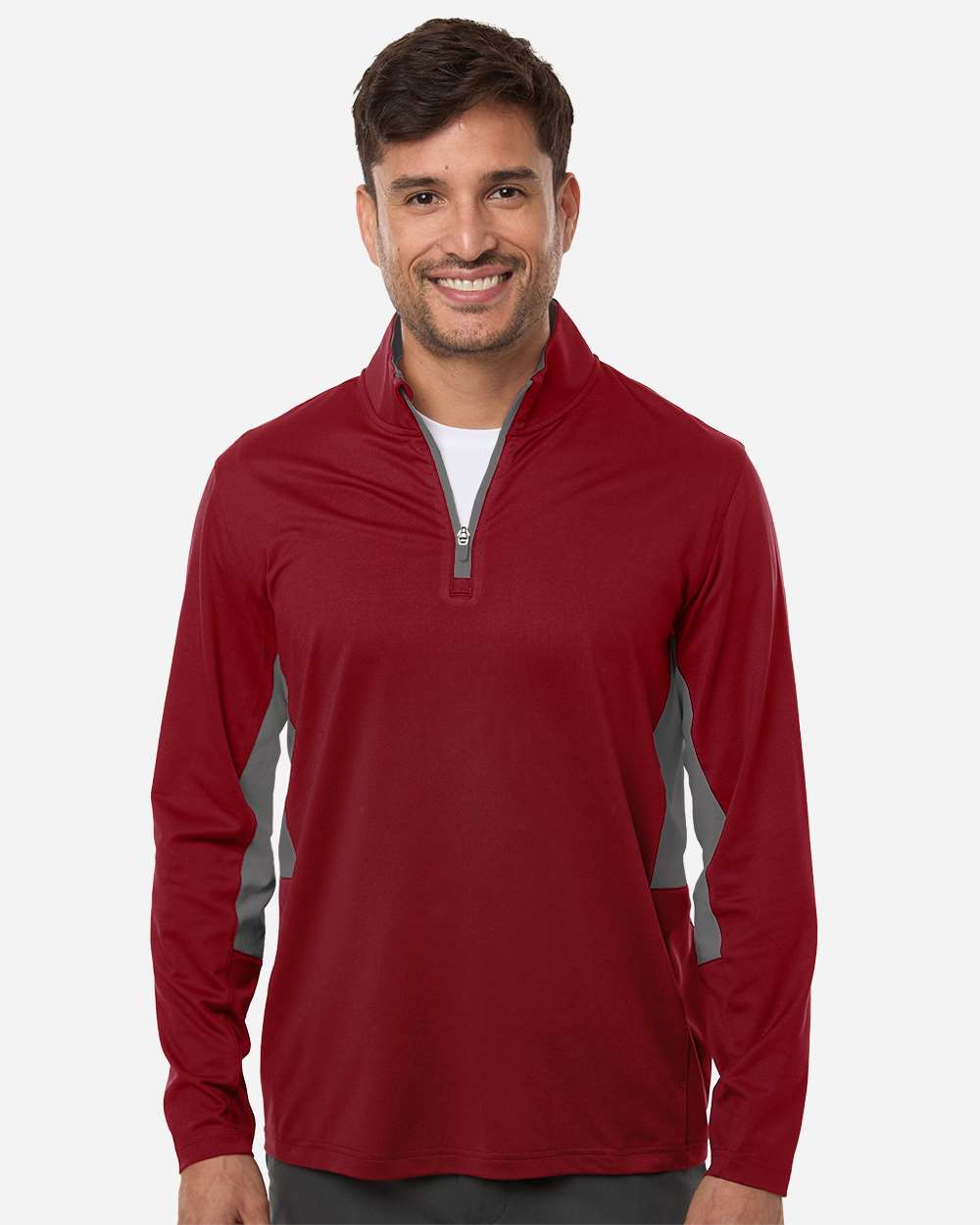 Puma Golf 628858 Men’s Pure 2.0 Quarter-Zip — Dark Crimson/ Slate Sky