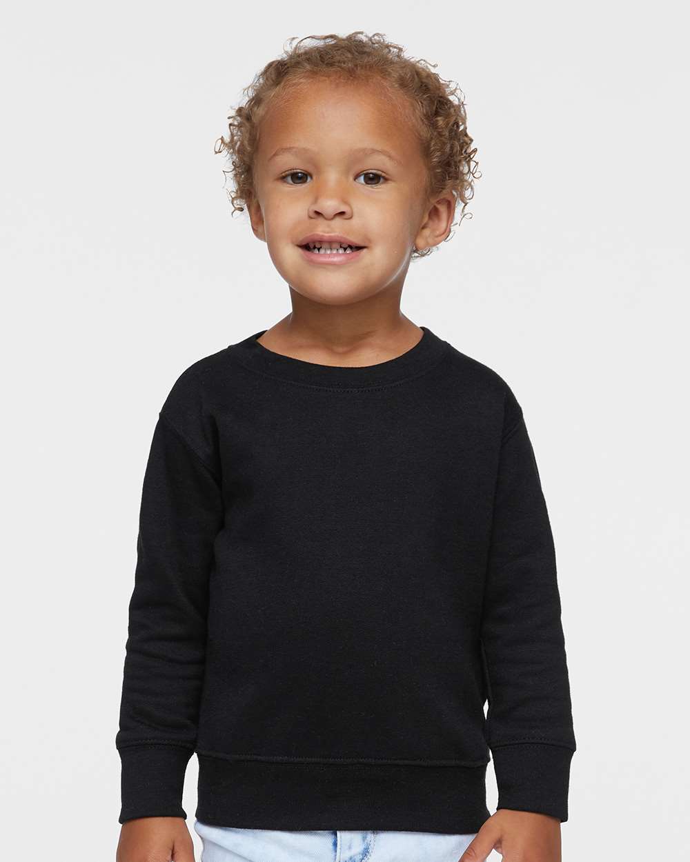 Rabbit Skins 3317 Toddler Fleece Crewneck Sweatshirt — Black