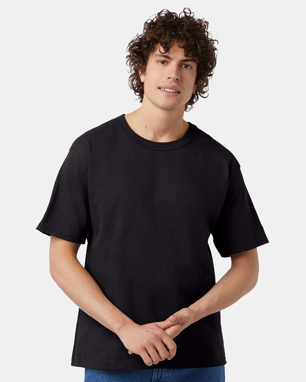 Champion T105 Unisex Heritage Jersey T-Shirt — Black