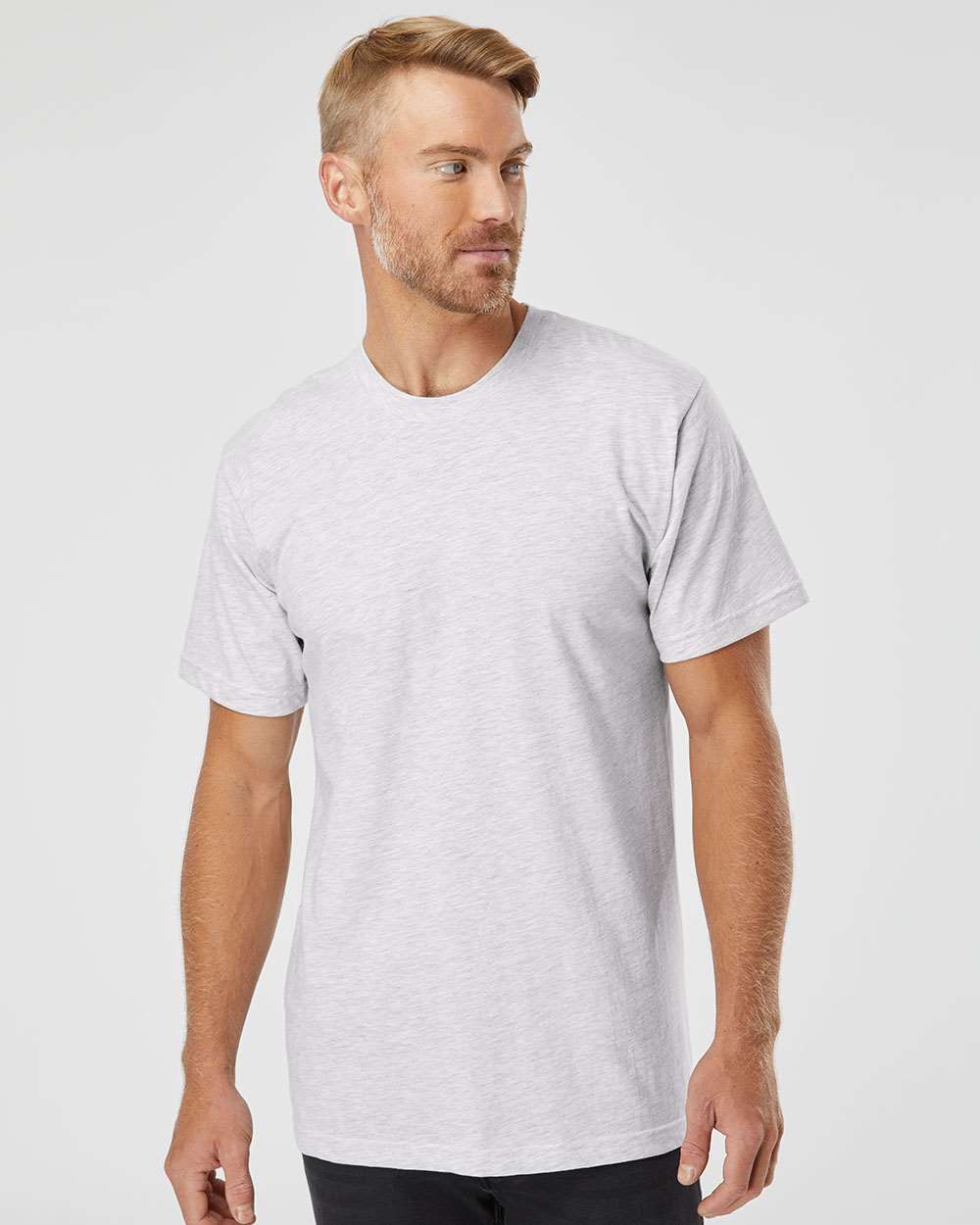 American Apparel 2001 Unisex Fine Jersey Tee — Ash Grey