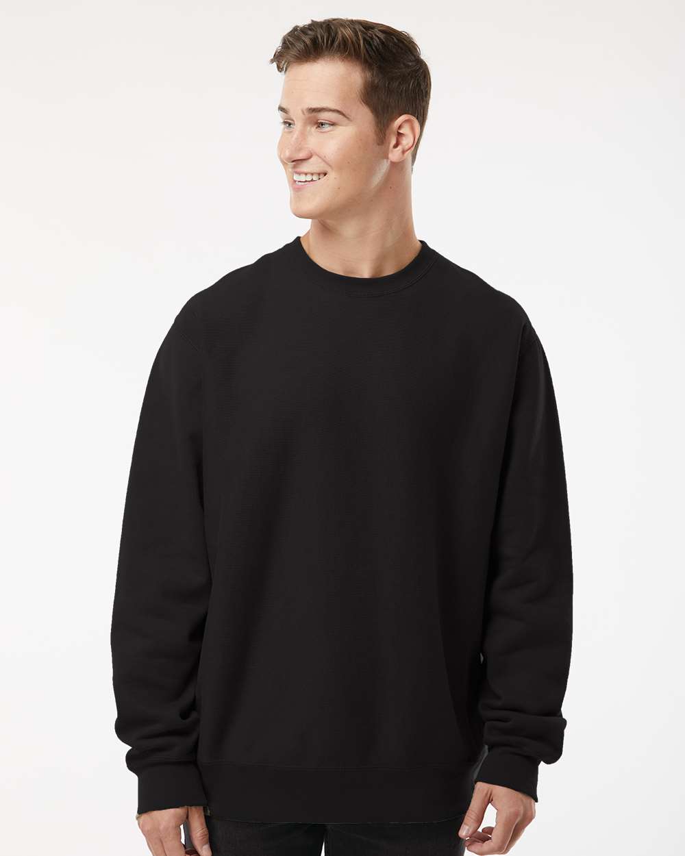 Independent Trading Co. IND5000C Unisex Legend Premium Heavyweight Cross-Grain Crewneck Sweatshirt — Black