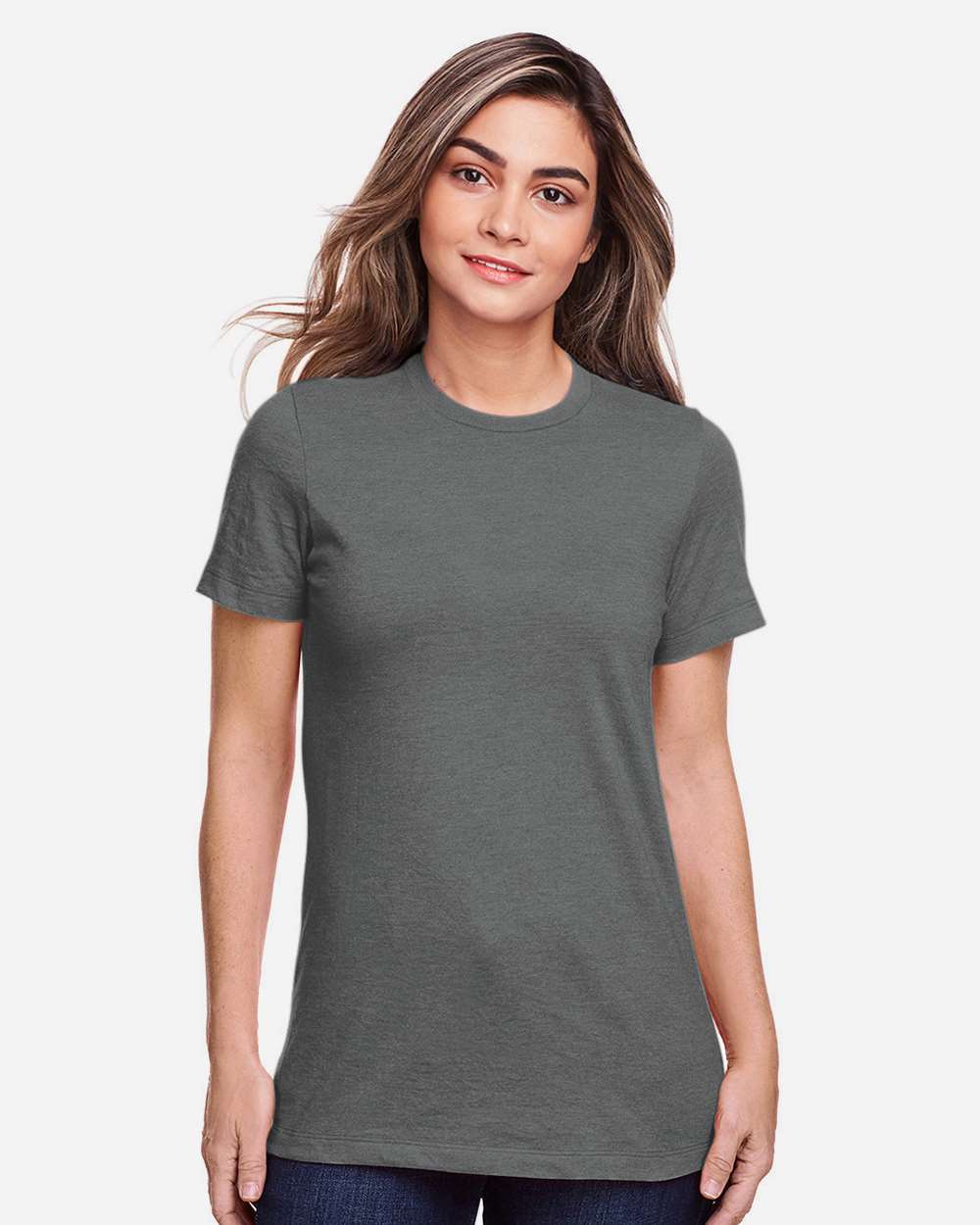 Gildan 64001LCVC Women’s Softstyle® CVC T-Shirt — Gunmetal
